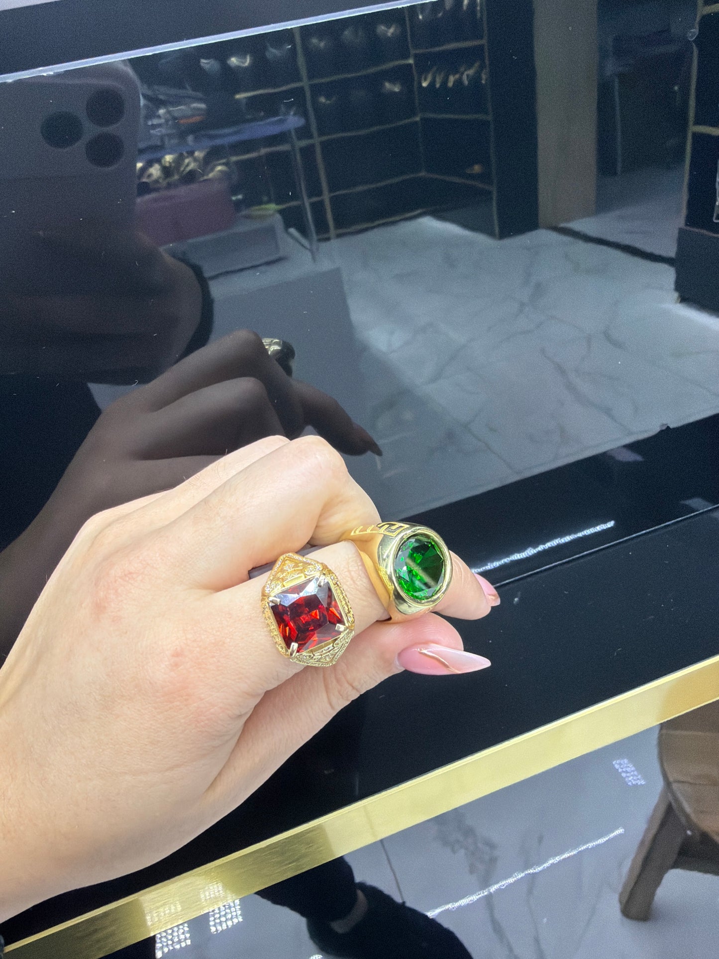 2 Anillos 14k de hombre
