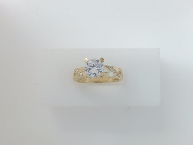 14k Yellow Gold Women's Wedding Ring 3.2g