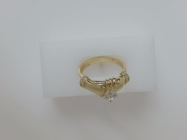 14k Yellow Gold Women's Wedding Ring 5.4g
