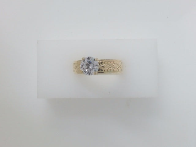 14k Yellow Gold Women's Wedding Ring 3.8g