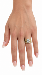 14 KT ANILLOS DE COMPROMISO DE MUJER