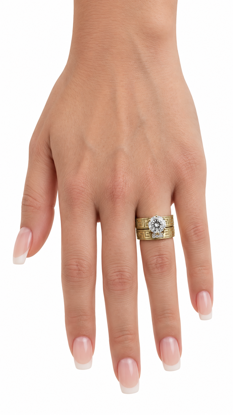 14 KT ANILLOS DE COMPROMISO DE MUJER