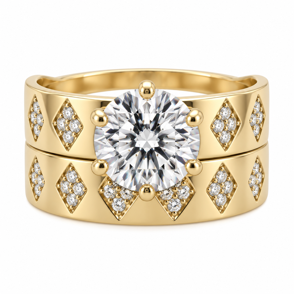 14 KT ANILLOS DE COMPROMISO DE MUJER