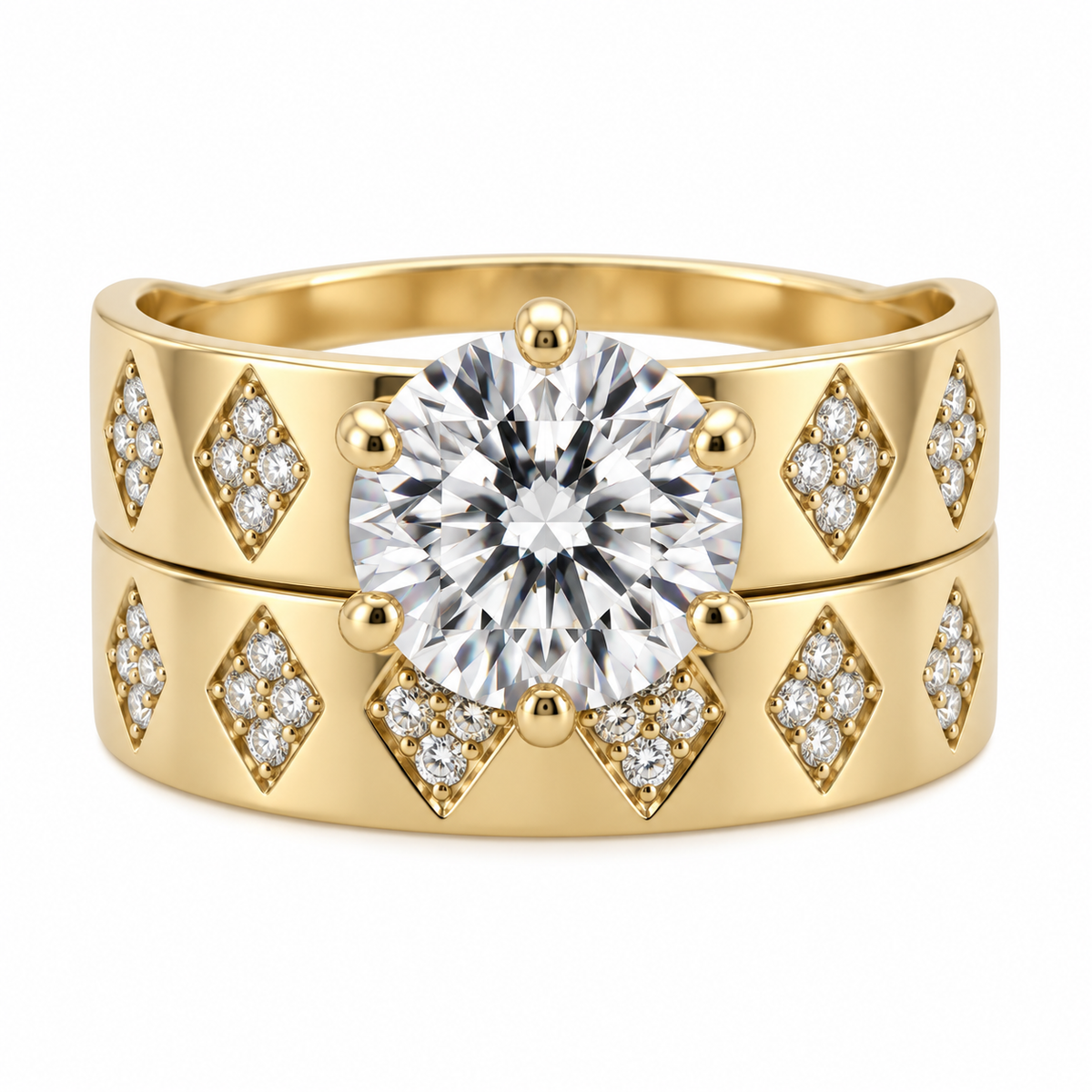 14 KT ANILLOS DE COMPROMISO DE MUJER