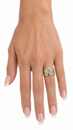 14 KT ANILLOS DE COMPROMISO DE MUJER