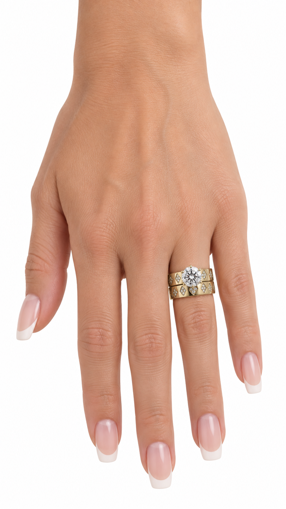 14 KT ANILLOS DE COMPROMISO DE MUJER