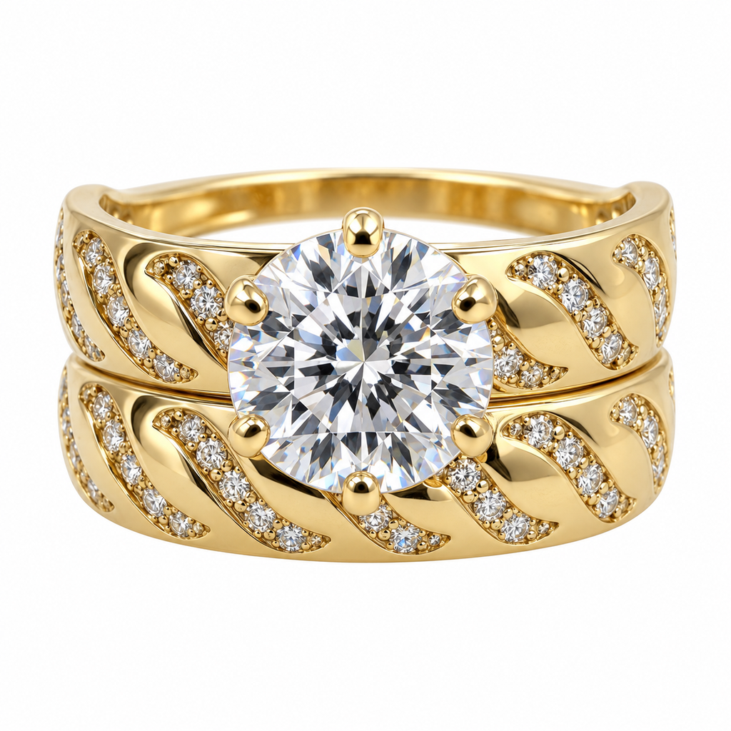14 KT ANILLOS DE COMPROMISO DE MUJER