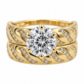 14 KT ANILLOS DE COMPROMISO DE MUJER
