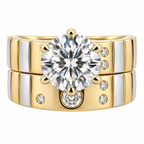 14 KT ANILLOS DE COMPROMISO DE MUJER