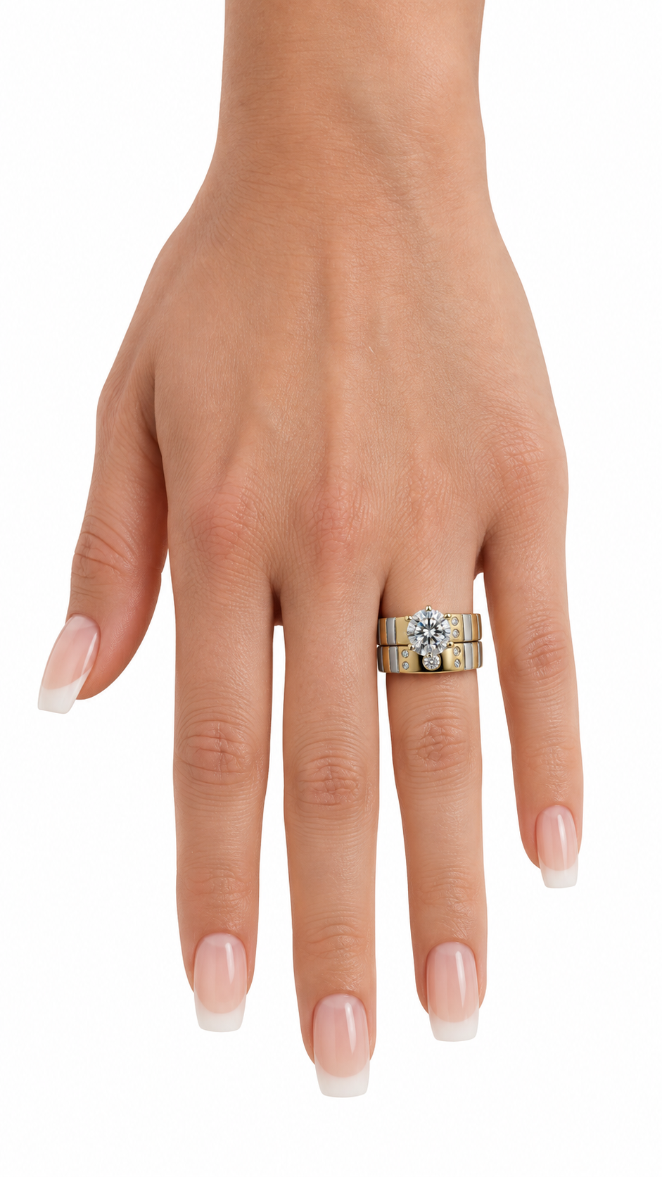 14 KT ANILLOS DE COMPROMISO DE MUJER