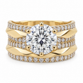 14 KT ANILLOS DE COMPROMISO DE MUJER