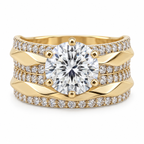 14 KT ANILLOS DE COMPROMISO DE MUJER