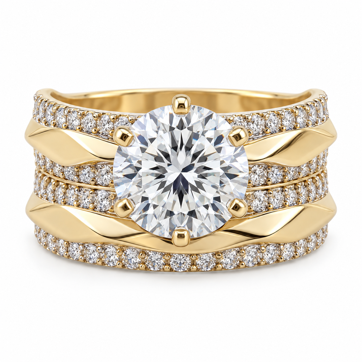 14 KT ANILLOS DE COMPROMISO DE MUJER