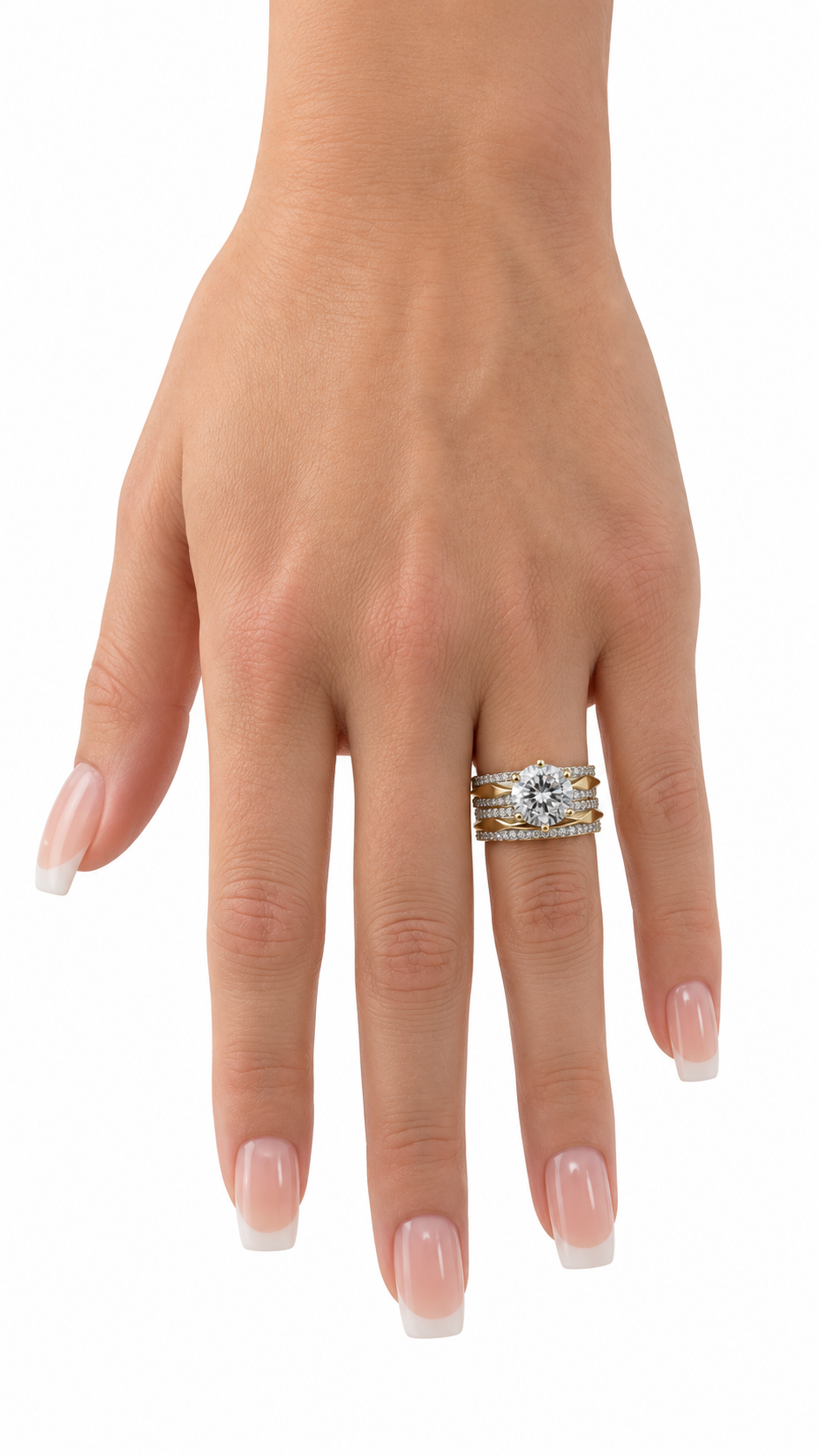 14 KT ANILLOS DE COMPROMISO DE MUJER