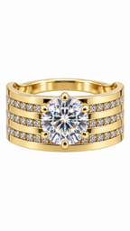 14 KT ANILLOS DE COMPROMISO DE MUJER