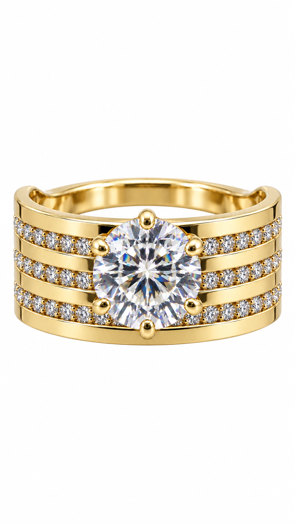 14 KT ANILLOS DE COMPROMISO DE MUJER