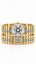 14 KT ANILLOS DE COMPROMISO DE MUJER