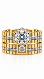 14 KT ANILLOS DE COMPROMISO DE MUJER