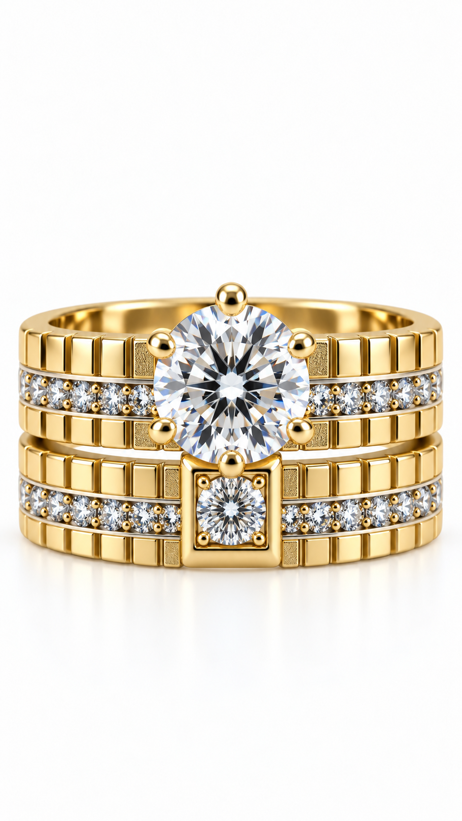 14 KT ANILLOS DE COMPROMISO DE MUJER