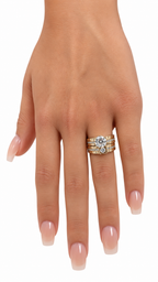 14 KT ANILLOS DE COMPROMISO DE MUJER