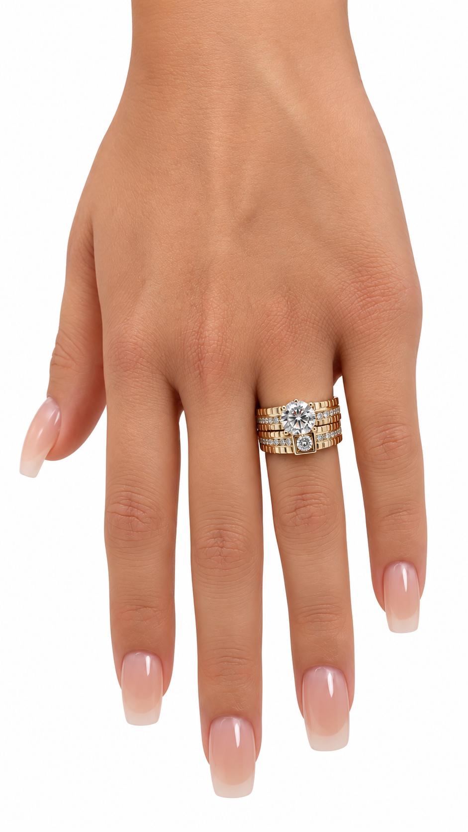 14 KT ANILLOS DE COMPROMISO DE MUJER