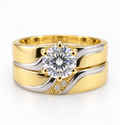 14 KT ANILLOS DE COMPROMISO DE MUJER
