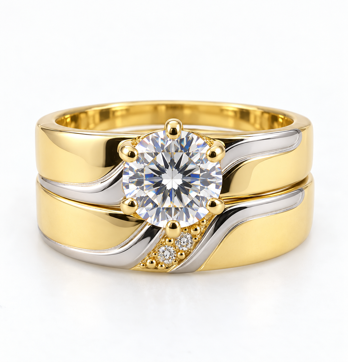 14 KT ANILLOS DE COMPROMISO DE MUJER