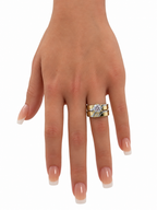 14 KT ANILLOS DE COMPROMISO DE MUJER