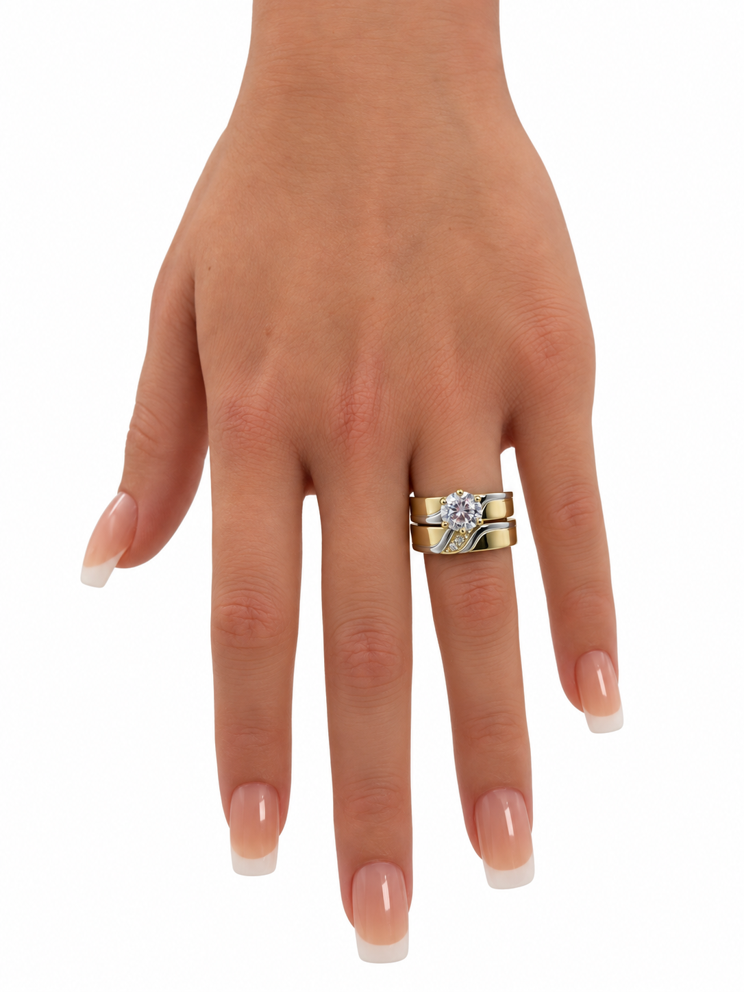 14 KT ANILLOS DE COMPROMISO DE MUJER