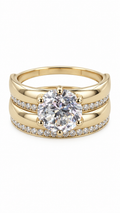 14 KT ANILLOS DE COMPROMISO DE MUJER