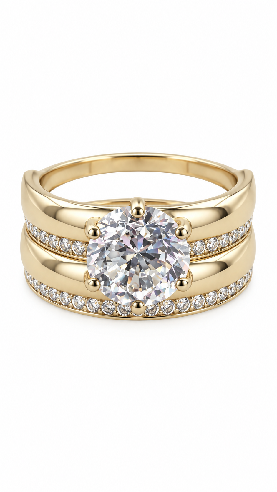 14 KT ANILLOS DE COMPROMISO DE MUJER