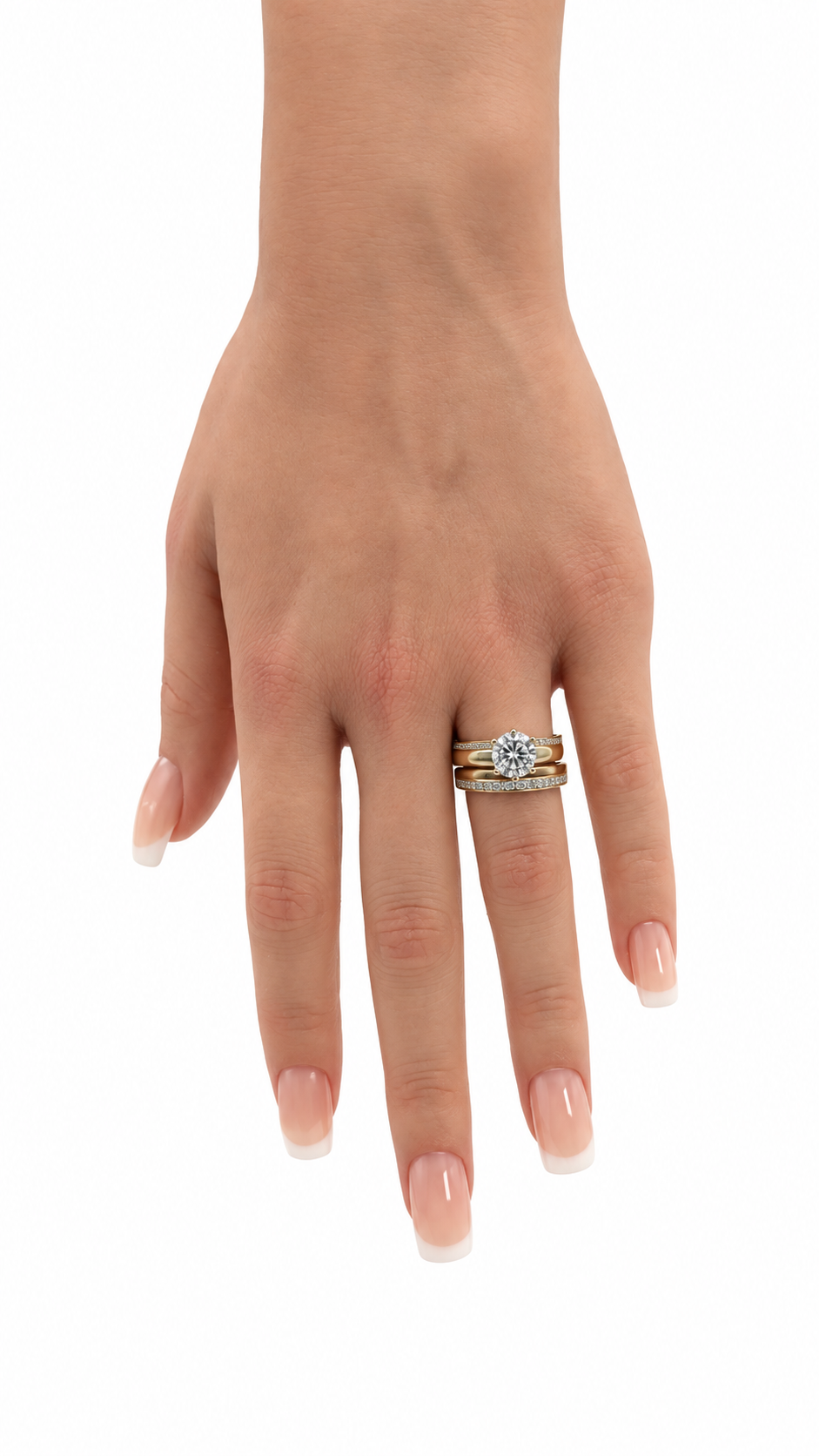 14 KT ANILLOS DE COMPROMISO DE MUJER