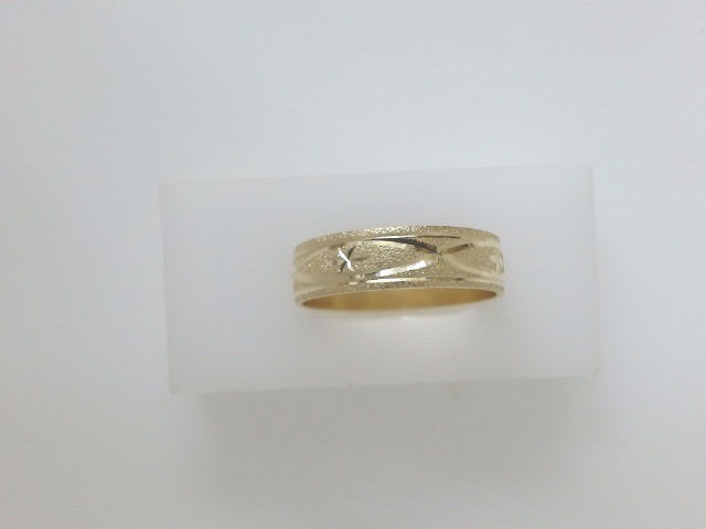 14k Yellow Gold Men's Wedding Ring 3.9g