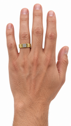 14 KT ANILLOS DE COMPROMISO DE HOMBRE