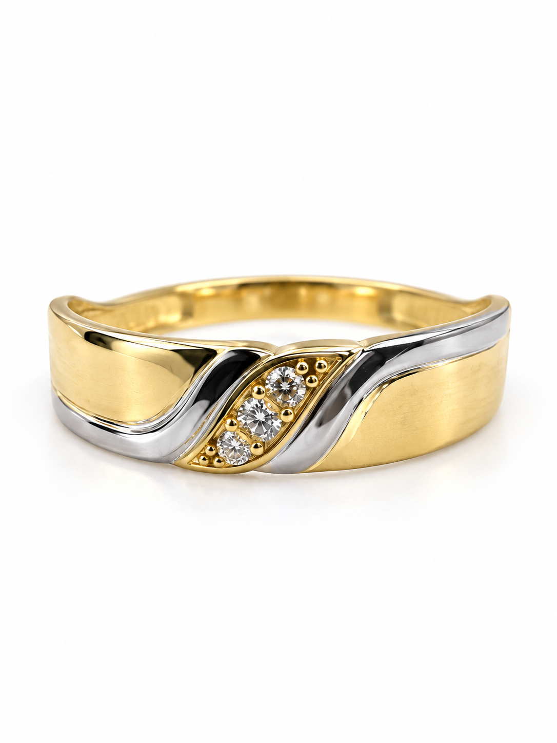 14 KT ANILLOS DE COMPROMISO DE HOMBRE