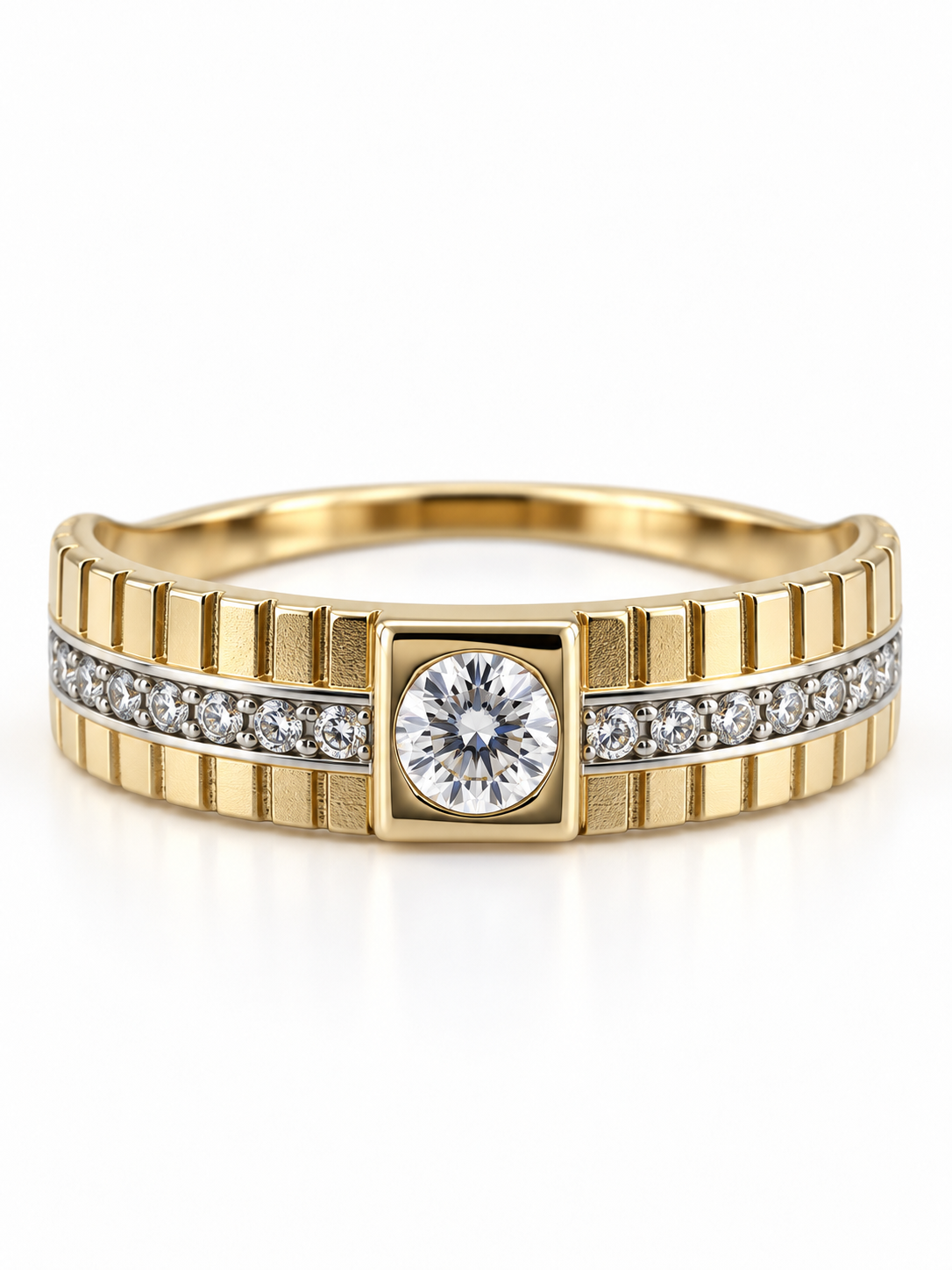 14 KT ANILLOS DE COMPROMISO DE HOMBRE