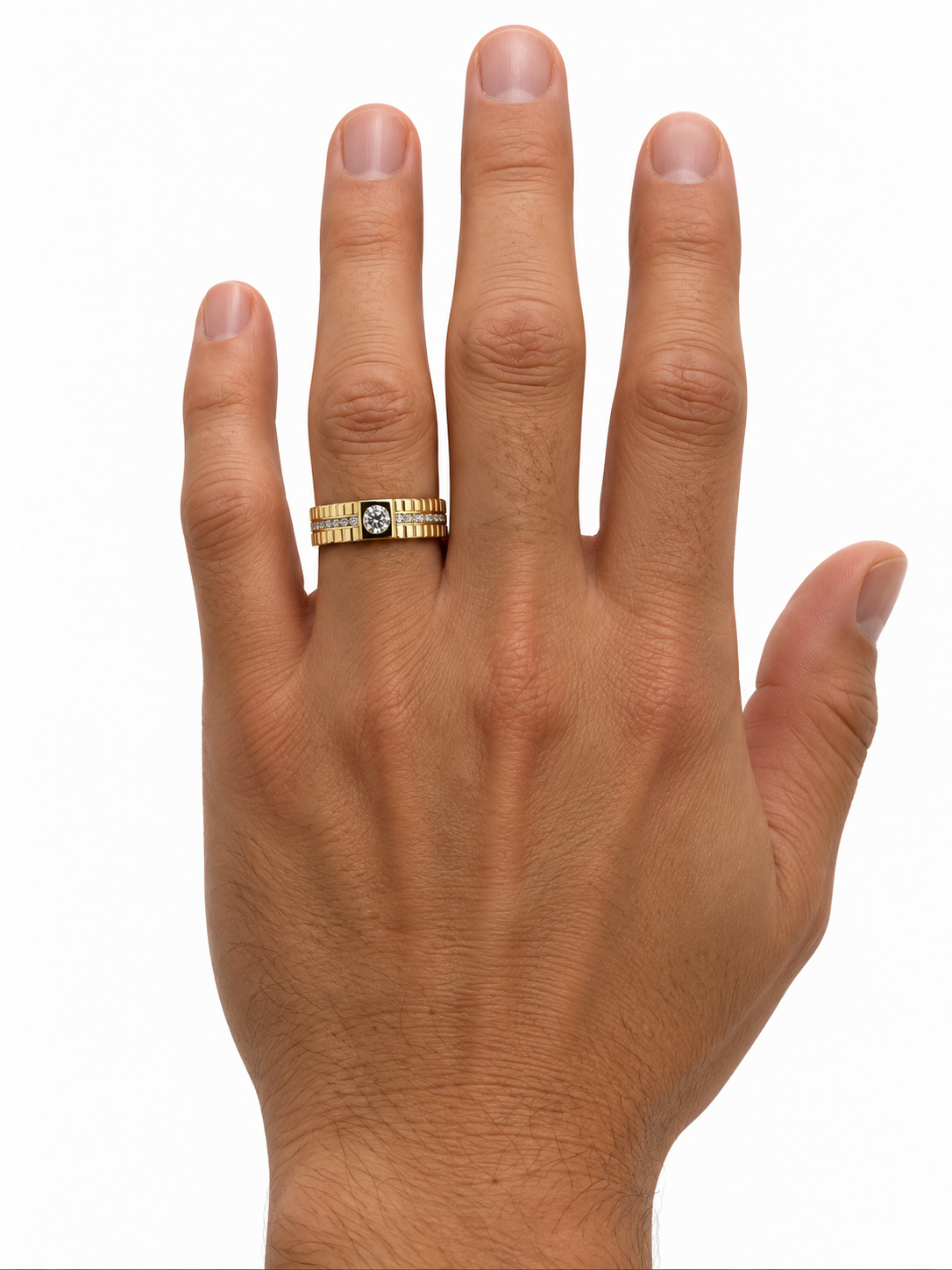 14 KT ANILLOS DE COMPROMISO DE HOMBRE