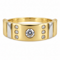 14 KT ANILLOS DE COMPROMISO DE HOMBRE