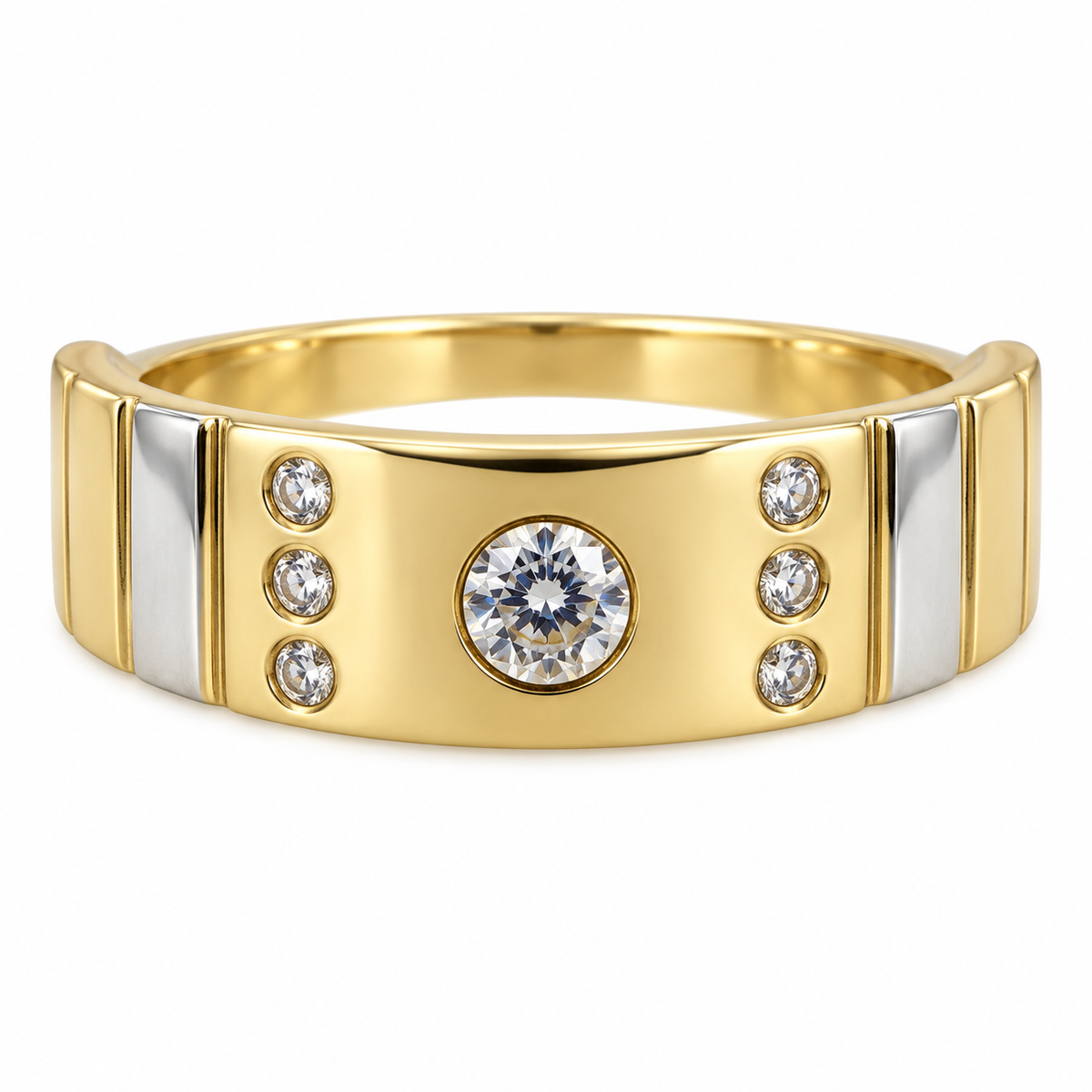 14 KT ANILLOS DE COMPROMISO DE HOMBRE