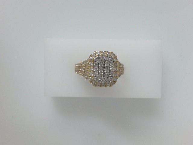 14k Yellow Gold Diamond Women's Wedding Ring 30g