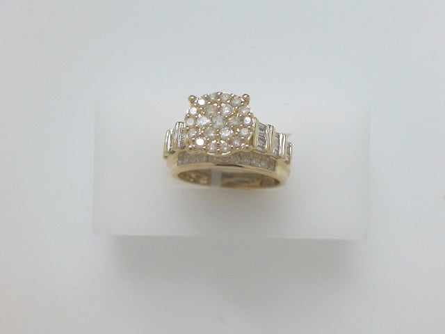 14k Yellow Gold Diamond Women's Wedding Ring 33.7g