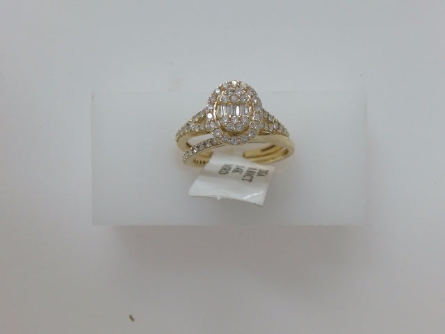 14k Yellow Gold Diamond Women's Wedding Ring 4.4g