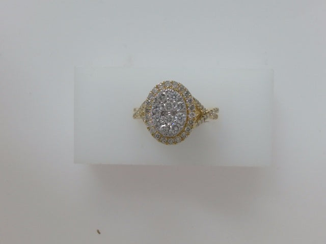 14k Yellow Gold Diamond Women's Wedding Ring 4.7g