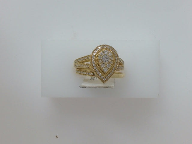 14k Yellow Gold Diamond Women's Wedding Ring 5.6g