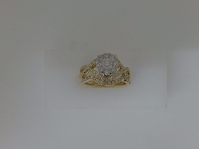 14k Yellow Gold Diamond Women's Wedding Ring 6g