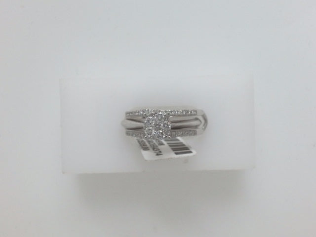 14k Yellow Gold Diamond Women's Wedding Ring Set 25g