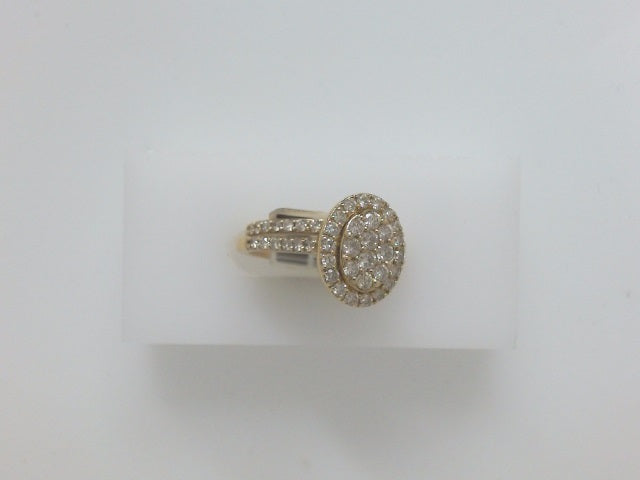 14k Yellow Gold Diamond Women's Wedding Ring 22.5g