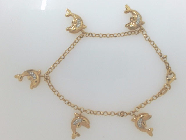 14k Yellow Gold Women's Bracelet 4.6g