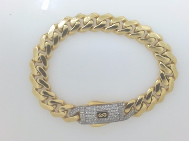 14k Yellow Gold Women's Monaco Breacelet 13.5g