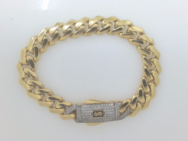 14k Yellow Gold Women's Monaco Breacelet 12.6g